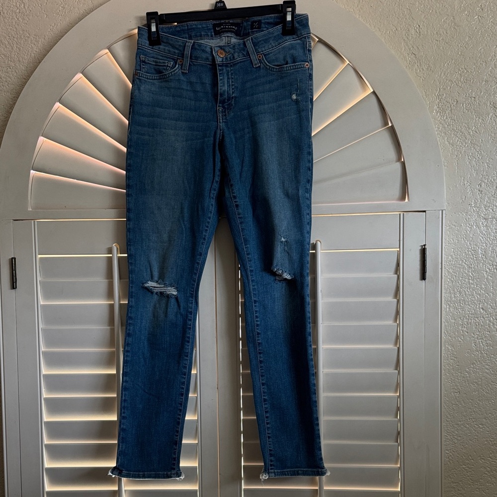 Lucky Brand Distressed Blue Skinny Jeans